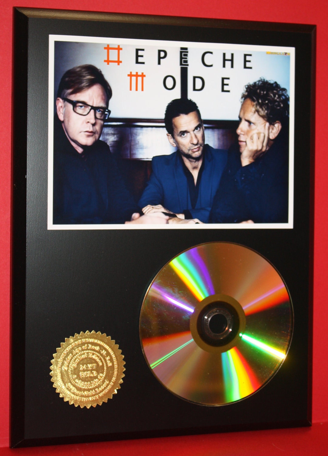 Depeche Mode 24kt Gold CD collectible rare award quality plaque Gift