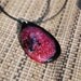 Pink Agate Necklace - Red Nebula