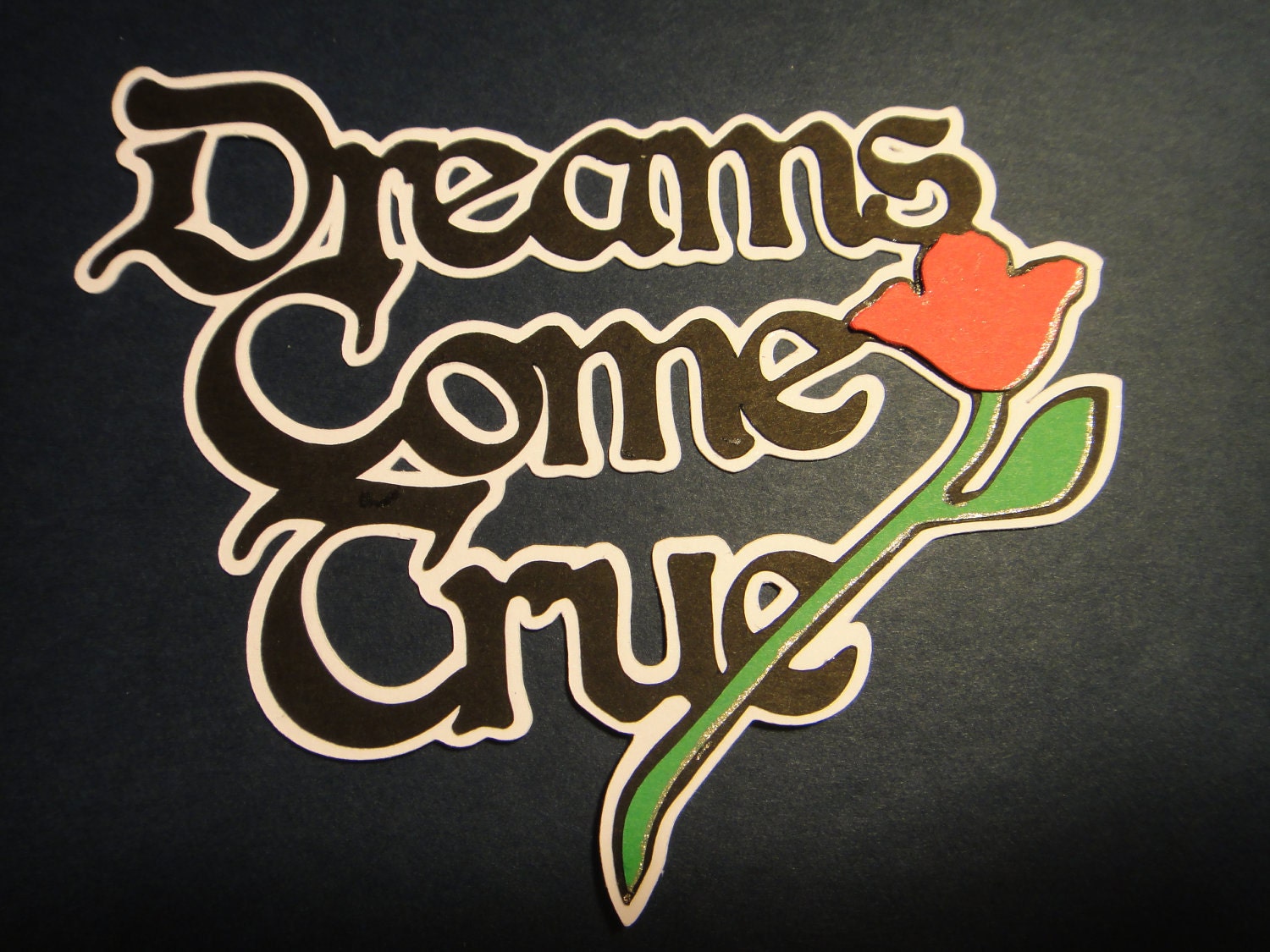 Disney Inspired Dreams Come True 3 1/2" Die Cut,  great for Scrapbooking