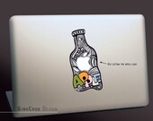 Geekery bottle abstract art macbook decal, vinyl sticker for laptop Macbook, Mac pro and air 11", 13", 15", 17"
