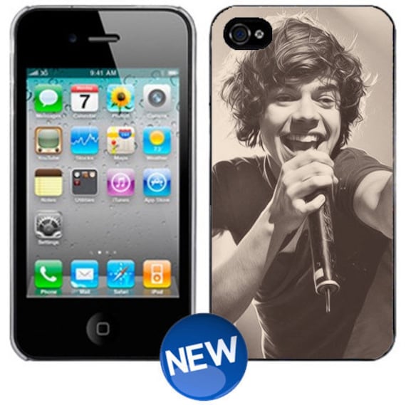 ONE DIRECTION Harry Styles Singing iPhone 4 4s Plastic Hard Phone Cover Case
