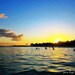 sunset photography, beach photography, gold blue yellow sky, waves ocean sea water, cancun rivera maya mexico, 8x10 print