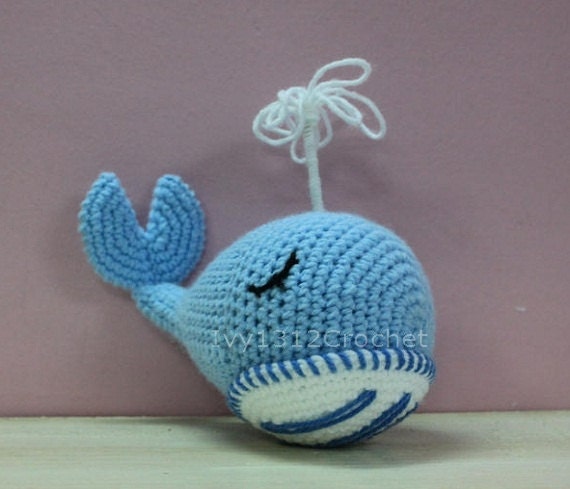 Blue Dolphin 8.26" - Handmade Amigurumi crochet doll toy Home decoration birthday Baby shower gift