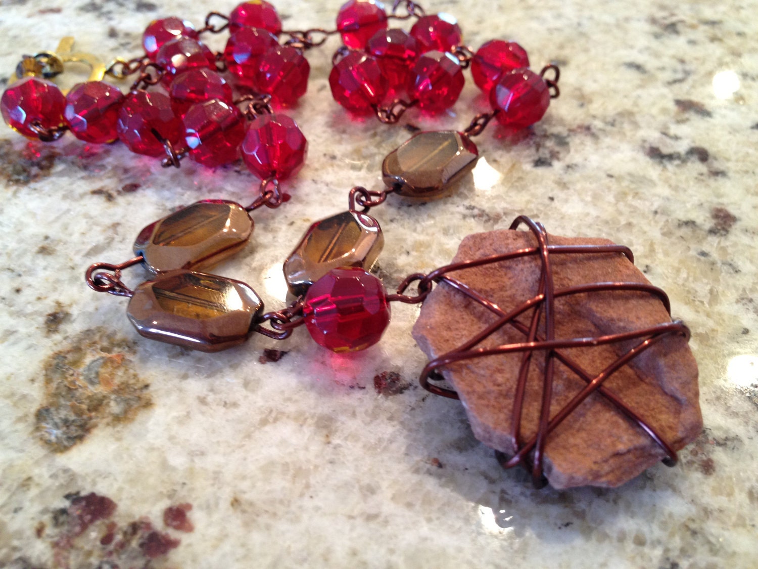 Sedona Red Rock Beaded Necklace - TurningSaints