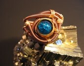 Steampunk Ring - Custom Unisex Wire Wrap - Copper