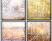 ORIGINAL abstract landscape set of 4 8" x 8 home decor wall Print digital Photo photography photo nature painting wall decor art decor