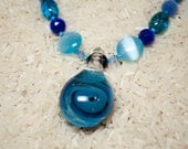 Blue Necklace with Pendant