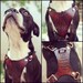 Custom Leather Hand Tooled Dog Harness - For Pets Up To 30lbs