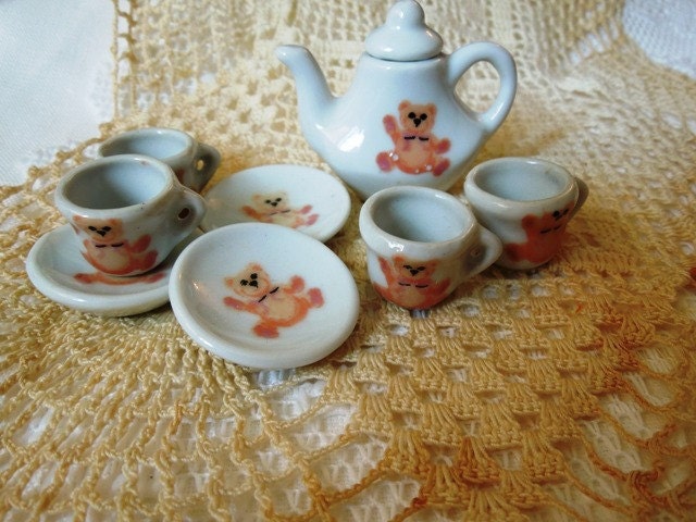 teddy tea set