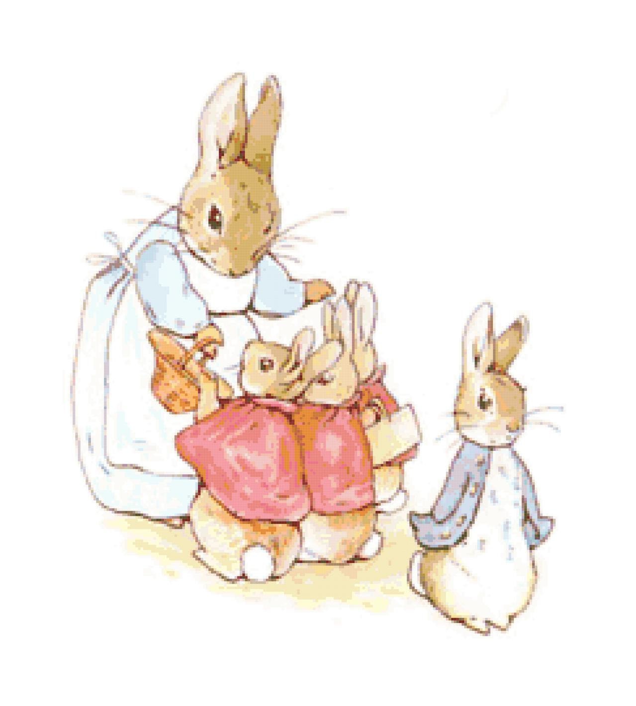 Handmade Beatrix Potter Peter Rabbit Classic Book Cross-Stitch Pattern