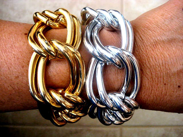 SeXy Oversized Double Silver Chunky Shiny Curb Chain by the Foot....12"