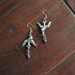 Flying Bird Earrings (w/ purple crystals)