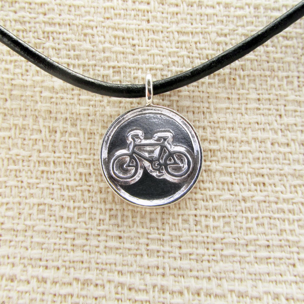 Bike Lane Charm in sterling silver