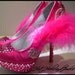 Drag Queen Burlesque Stripper Lap Dance Stiletto Heels Fuschia Showgirl Show Girl Size 10