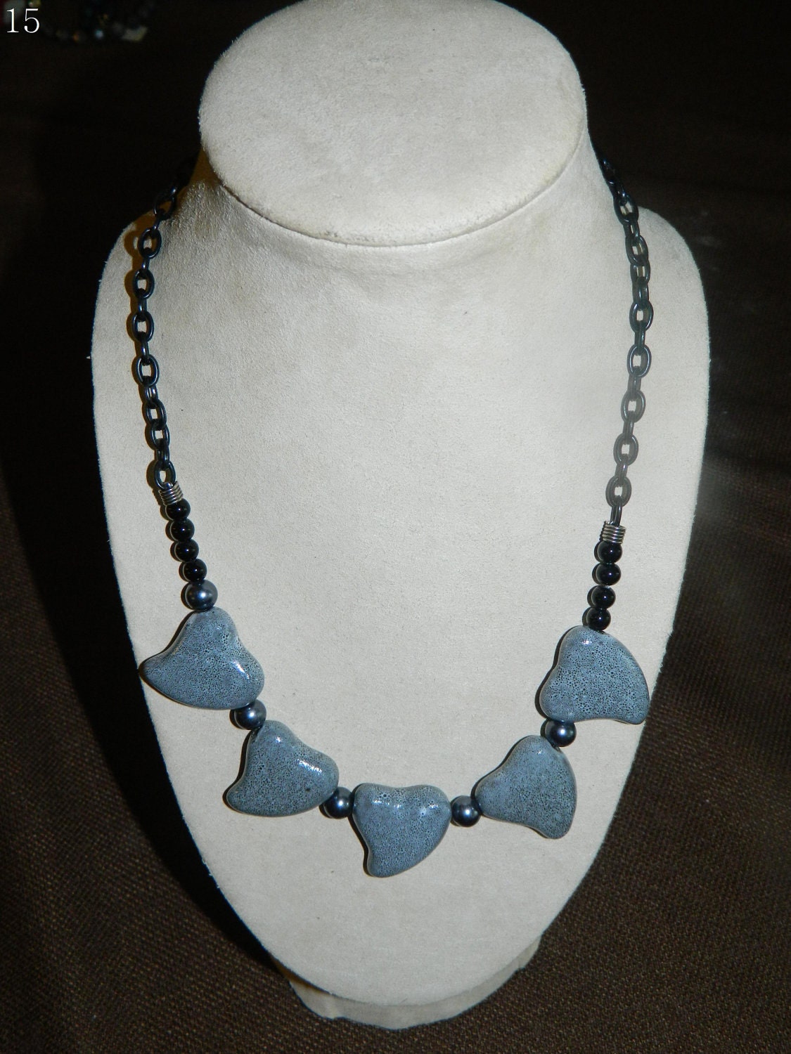 Elegant Grey Stone Necklace