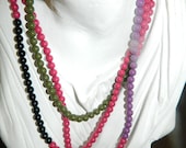 Four Colored Beaded Necklace
