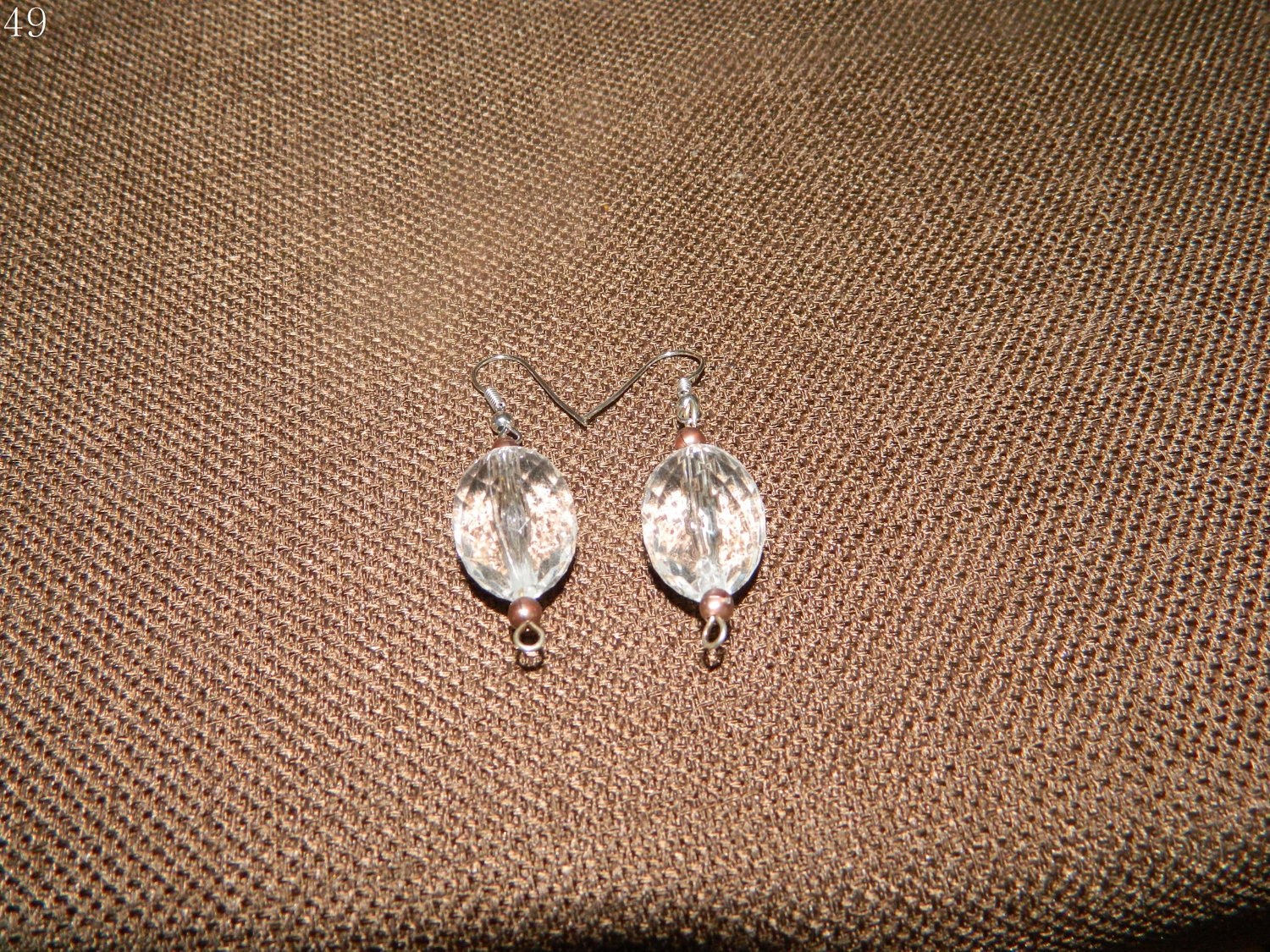 Clear Beaded Earrings