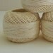 coton yarn 3 balls, fine crochet 8 number,100% mercerized cotton,ivory,One ball's weight is 8gr