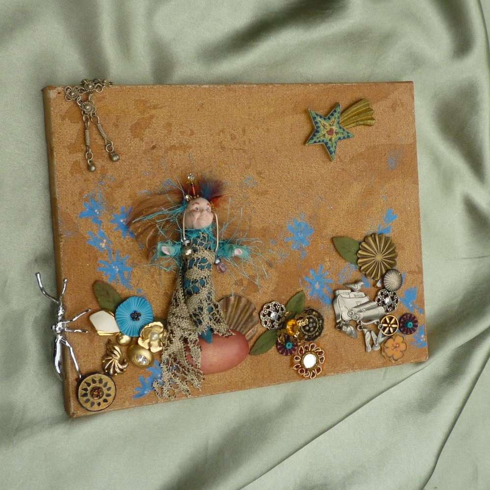 Mixed Media Natures Teacher Painting Wall Art by AbetArt4U
