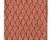 Red Japanese Waves Pocket Square