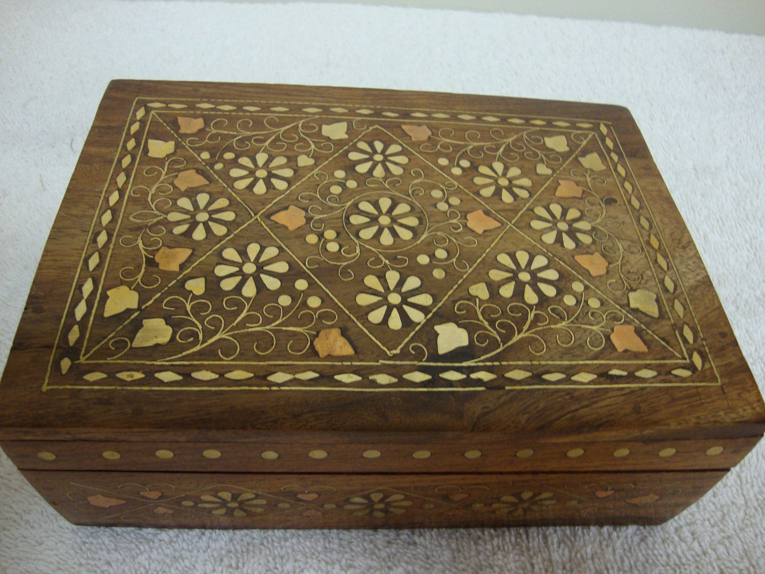 Brass Inlaid Wooden Boxes