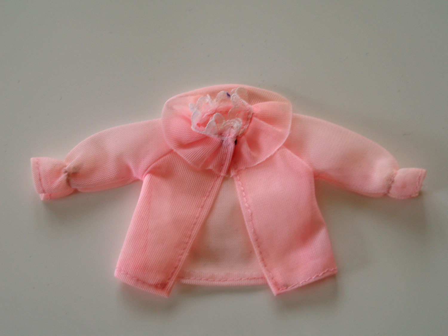 Vintage Pink Chiffon Cardigan Top Barbie Sindy or other Fashion Doll