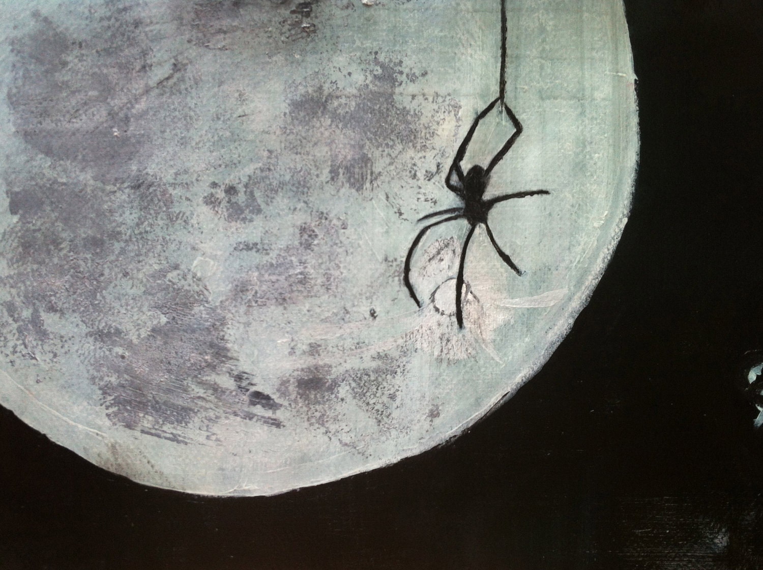 Original Painting - Spider by Moonlight
