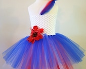 Baby girls tutu dress skirt 4th of July Red White Blue 2T 3T 4T 5 5T 6 Pick Size