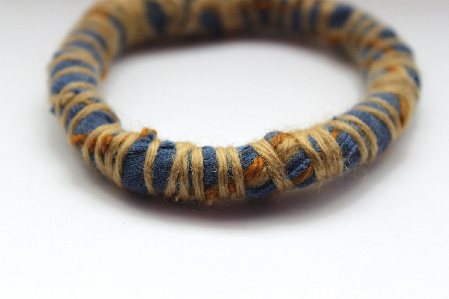 Fabric Bangle in Haybale