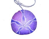 ENCHANTMENT, hand painted, pendant, California, Sand Dollar, Ornament, jewelry, necklace