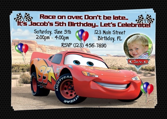 disney cars party invitation templates