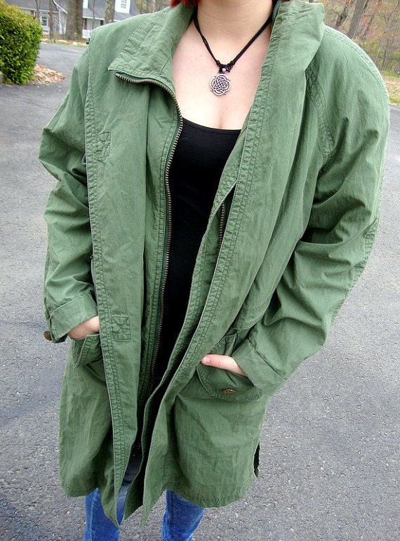 Reserved for natava Do NOt Buy 90s Olive Vintage Misty Harbor Coat/Jacket