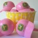 Pink John Deere tractor hat cap cupcake picks cake toppers, for a special country girl or wedding, farmers or farm chicks wanted