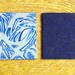 Cork Coaster with Abstract Print (Mint on White)