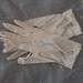 Wedding Gloves, Vintage Beige with Austrian Crystal Buttons.