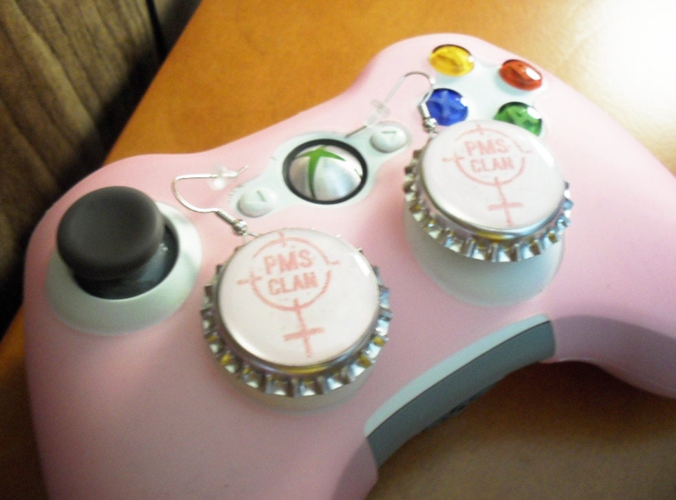 PMS Clan Logo Bottle Cap Earrings