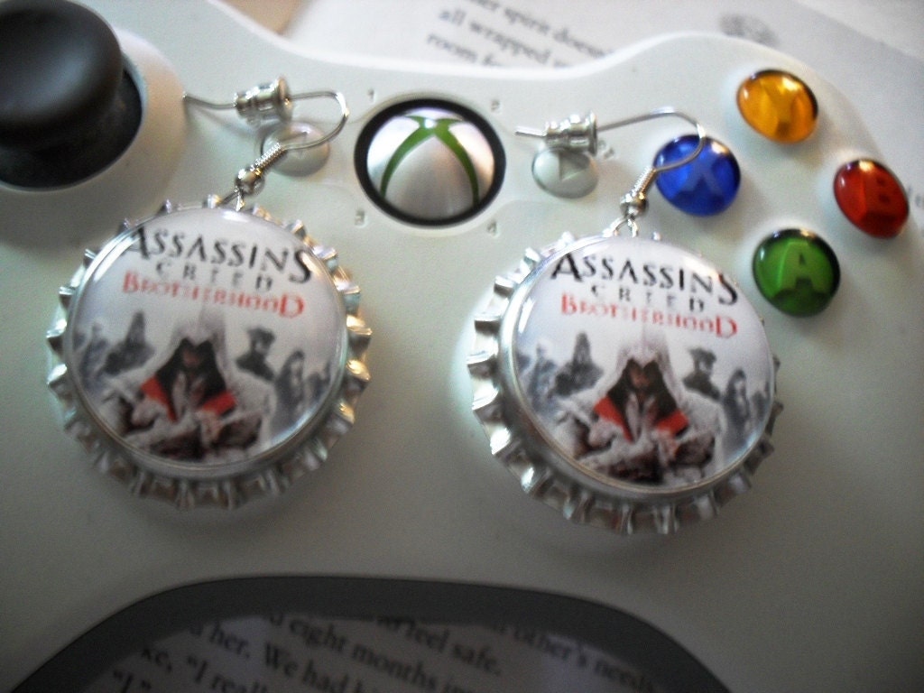 Custom Video Game Bottle Cap Earrings (Any Image you want)