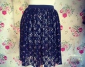 Black lace floral skirt, ethical fashion.