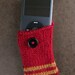 harry potter ipod case -- hand knit gryffindor ipod sleeve cozy