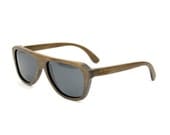 WoodRoze Wooden Sunglasses // Brown Bamboo // Polarized Grey Lens // Goose