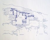 Frank Lloyd Wright Falling Water Site Blueprint
