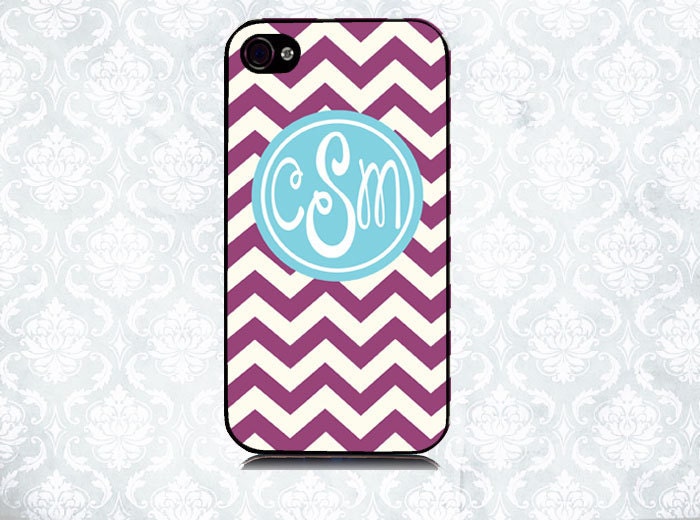 Monogrammed Chevron Personalized iPhone 5 Case, iPhone Cover