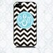 Monogrammed Chevron Personalized iPhone 5 Case, iPhone Cover