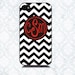 Monogrammed Chevron Personalized iPhone 5 Case, iPhone Cover