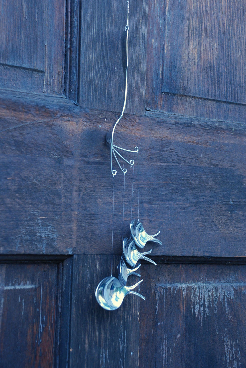 wind chime spoon fish  handmade   whimsical garden art
