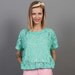 Turquoise Floral Lace Top