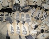 Vintage Style French Elegant Wedding Wish Tags/Gift Tags Luxury/ Escort Cards Original Design From VintageParisMarket