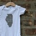 IL love you forever (Chicago Love) Screenprinted Baby Onesie FREE SHIPPING