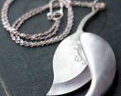 Silver Leaf Pocket Knife Necklace