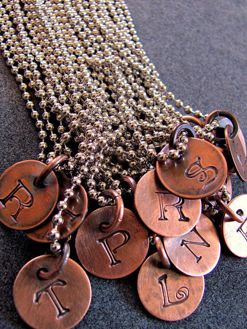 Copper Monogram Charm